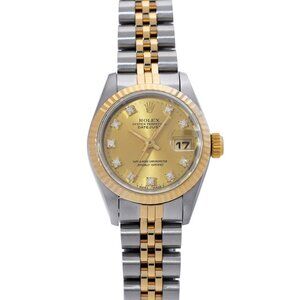 ROLEX Datejust 10P Diamond 69173G R number (manufactured around 1988) Champa...